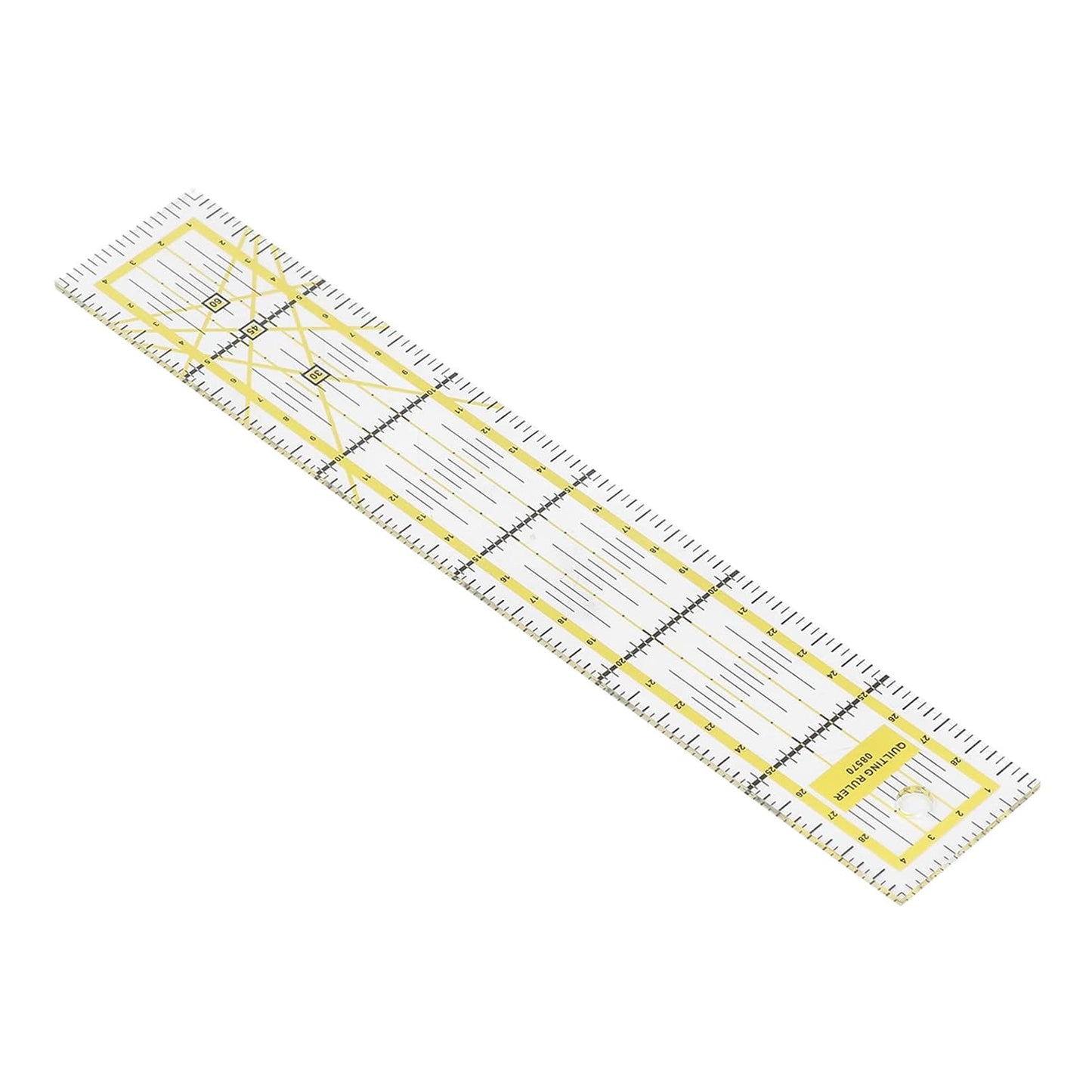 Sewing Ruler, Acrylic Clear Ruler for Sewing, Transparent Quilting for Designing Layout Quilting 5x30cm