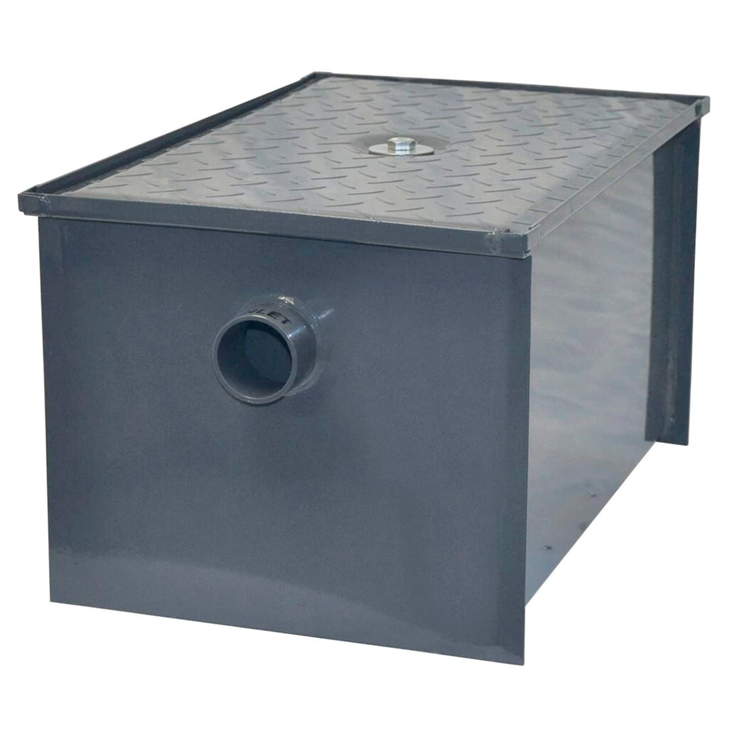 8 LB Carbon Steel Grease Trap Interceptor for Restaurant Under Sink Kitchen | PDI Certified | 4 GPM