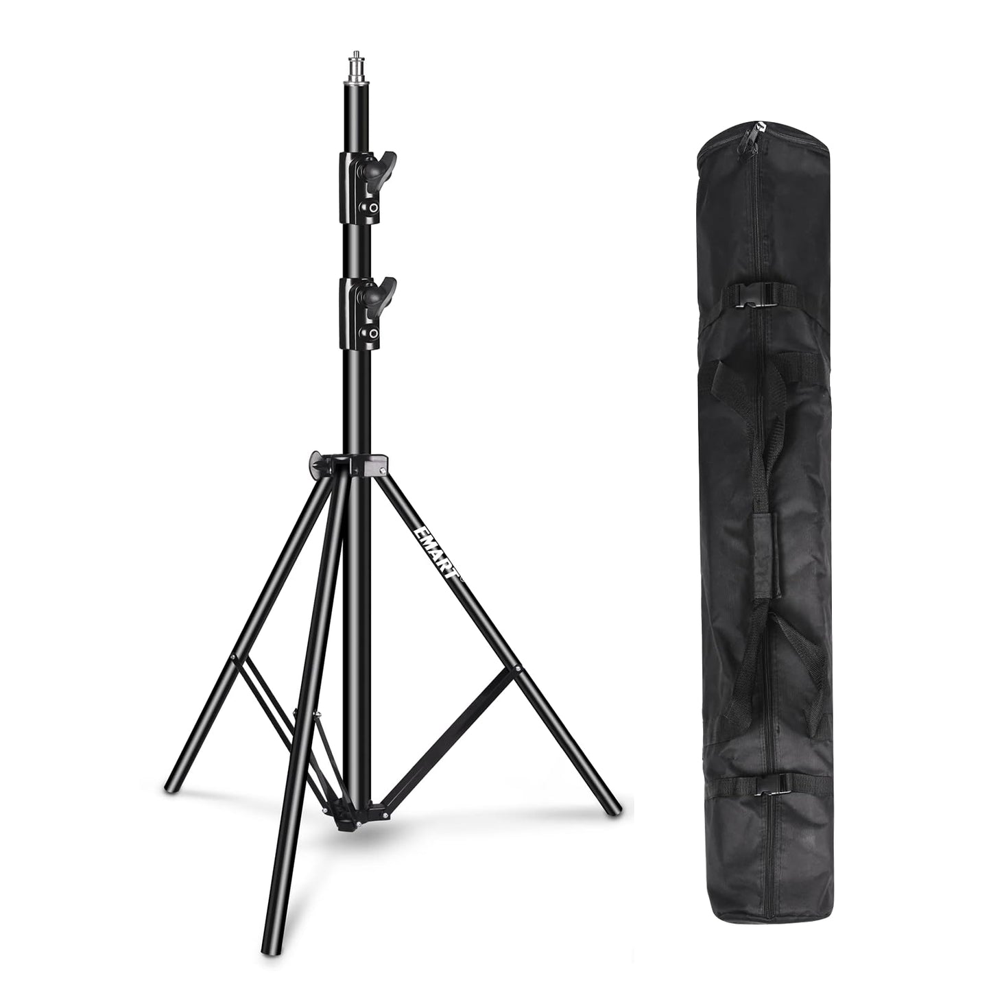 Emart Heavy Duty Light Stand 8.5Ft, Spring Cushioned, Aluminum Alloy Construction, Photo Video Studio Tripod With Carrying Bag F