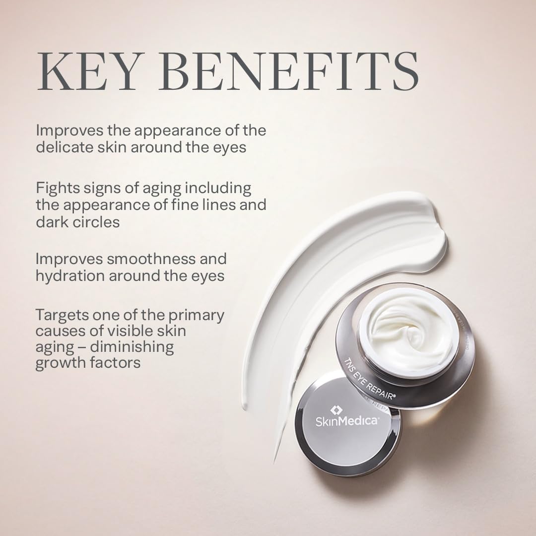 SkinMedica TNS Eye Repair - Our Age-Defying, Under Eye Cream to Say Goodbye to the Appearance of Dark Circles and Puffiness, 0.5