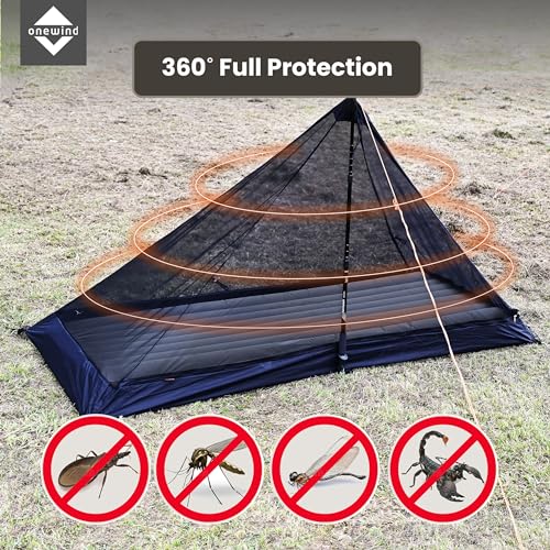 Onewind Lightweight Poncho Shelter, Solitary Shelter Cape Silnylon Emergency Survival Shelter Ultralight Minimalist Shelte...