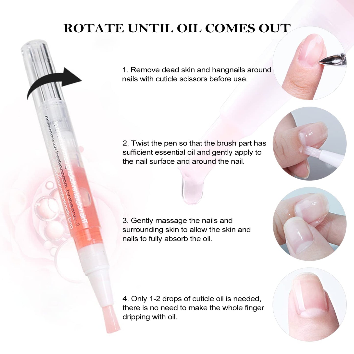 15pcs Cuticle Oil Pen for Nails Care Products, Nail Oil Bulk Repair Kit Professional Revitalizer Fingernails Growth Manicure Set