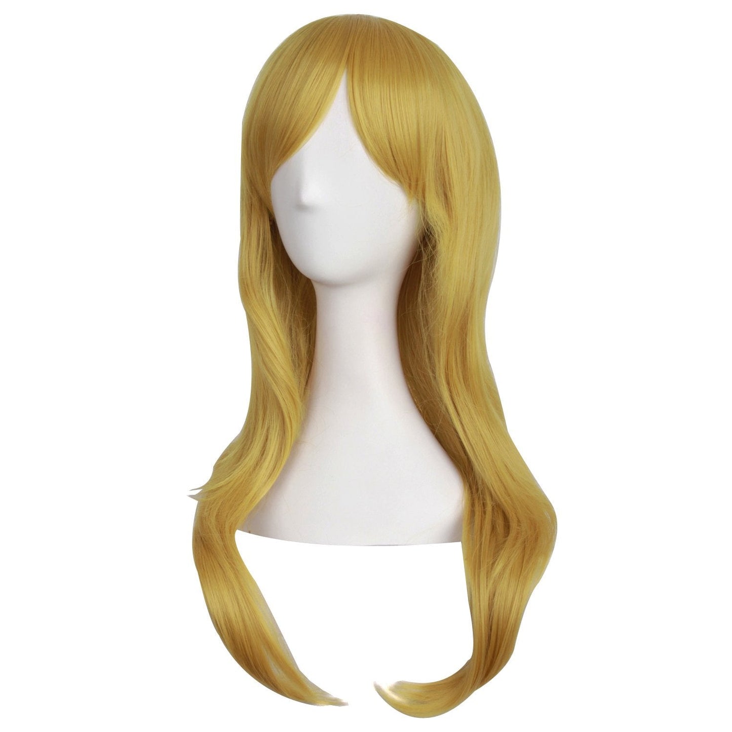 MapofBeauty 28 70cm Long Curly Hair Ends Costume Cosplay Wig (Gold/Yellow)
