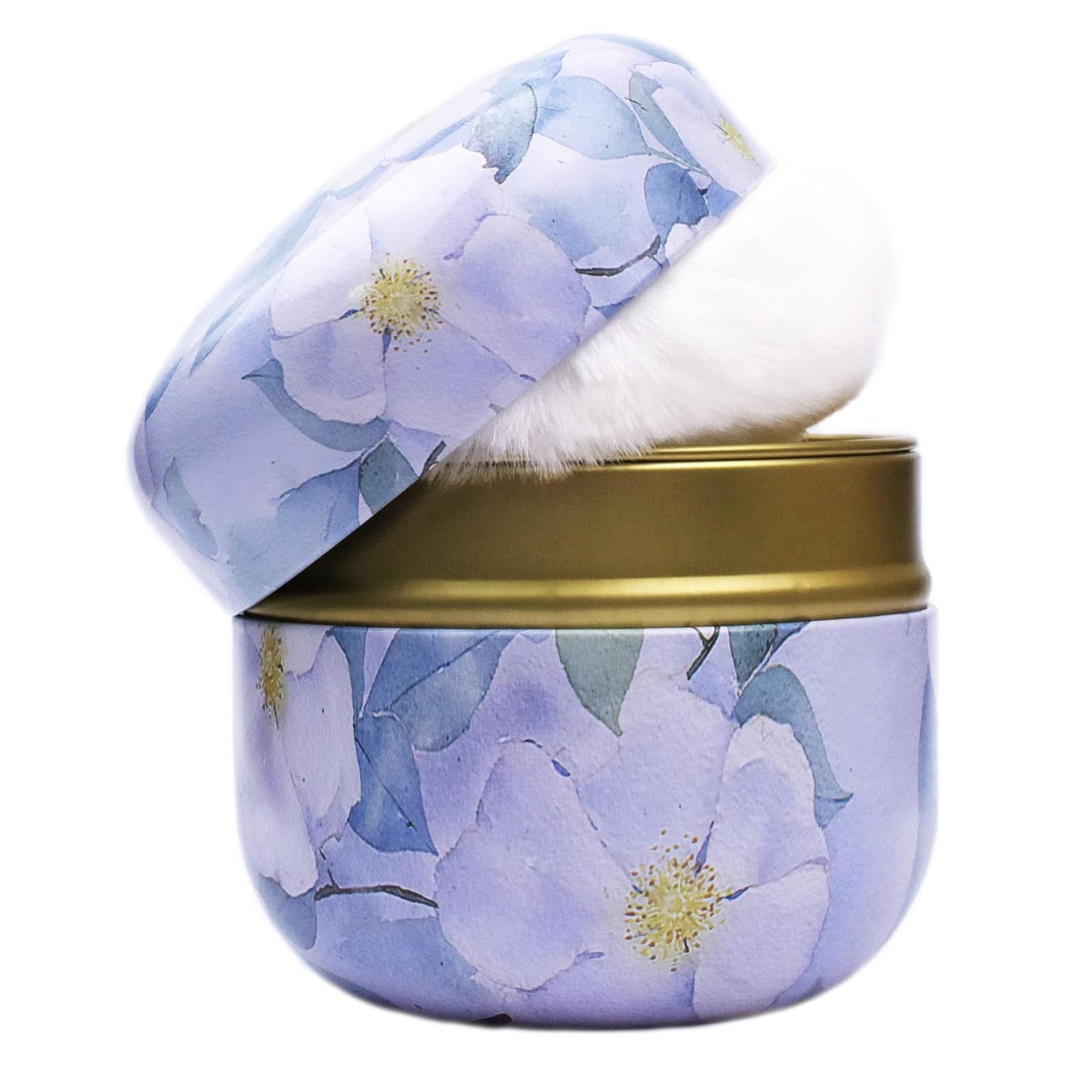 Topwon Powder Case with Powder Puff for Body Powder Container Dusting Powder Case for Baby&Mom (Purple Jasmine)