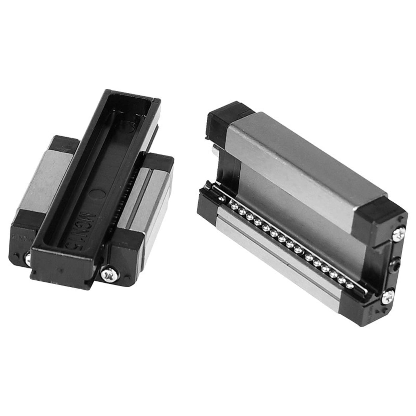 Coavoo MGN12 Linear Rail 1000mm 39.37" 2PCS MGN12 Miniature Linear Motion Slide Rail + 2PCS MGN12H 12mm Linear Sliding Bearing Carriage Block Black for 3D Printer and CNC Machine