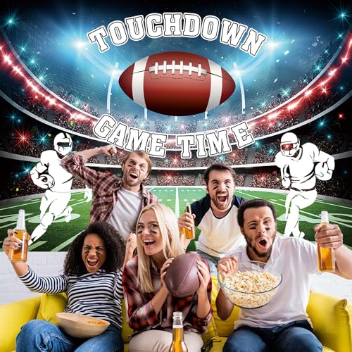 Game Time Backdrop Football Backdrop for Photography Touch Down Sport Party Background Football Party Decorations Banner P...