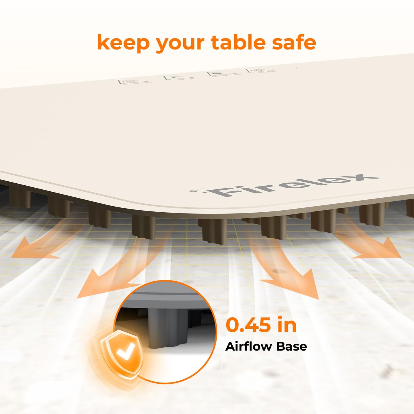 Firelex Food Warming Mat for Buffet, Silicone Food Warming Mat with Timer & 7-Temp Settings, 8s Fast Heat, keep food warm for Party, Events, home dinners, Thanksgiving & Christmas Gift, White