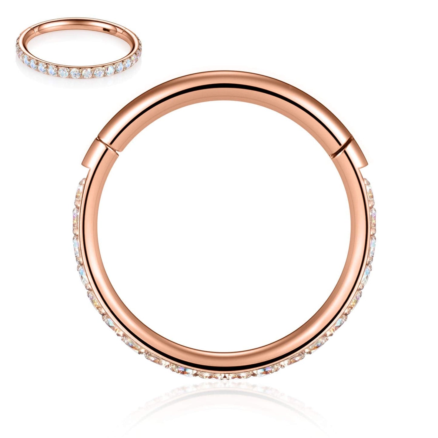 Stainless Steel Cartilage Earrings 16G CZ Tragus Helix Earrings Cartilage Earring Septum Nose Ring Hoop Nose Ring 6mm Nosril Pie
