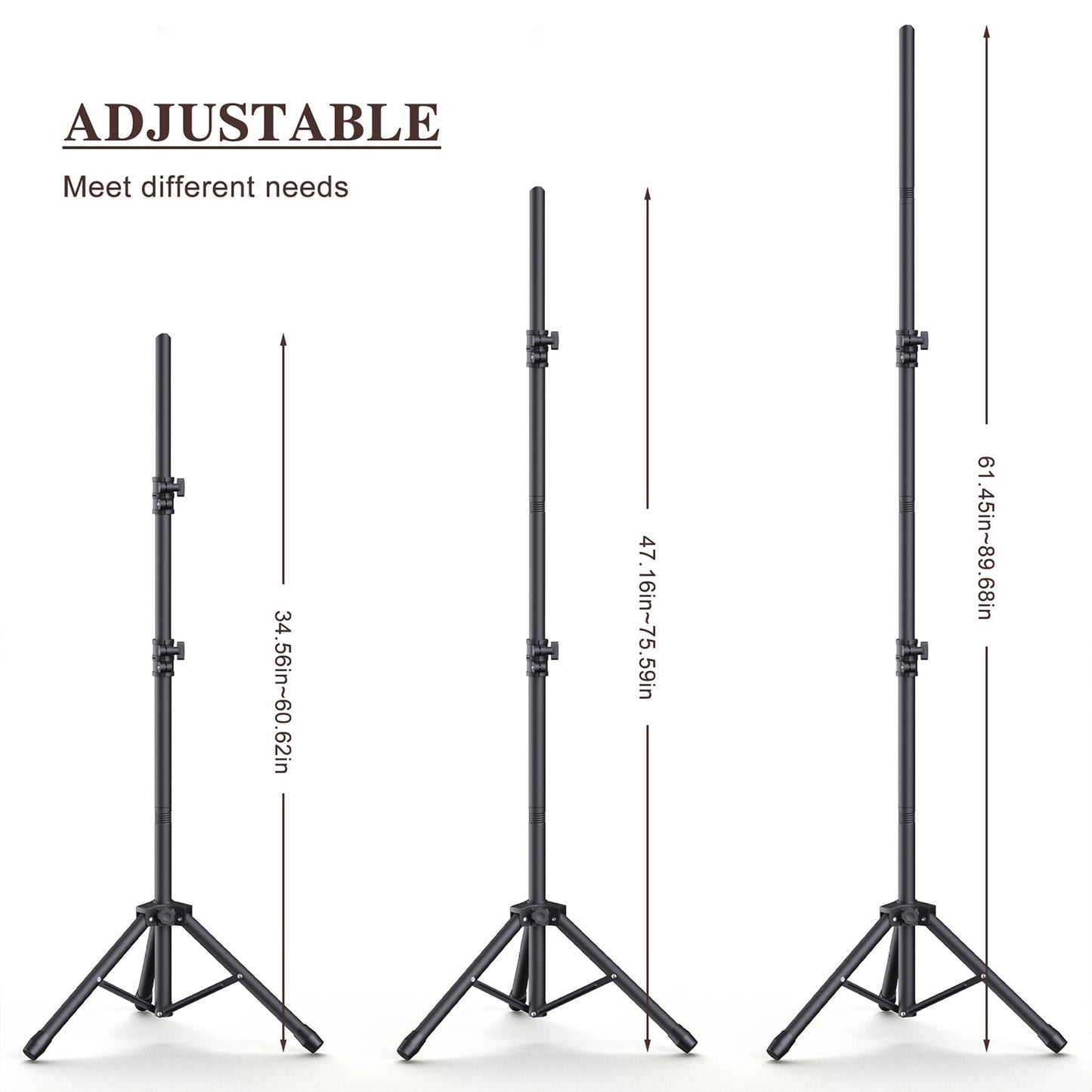 Forlogic 10x7.5Ft Backdrop Stand, Heavy Duty Adjustable Photo Back Drop Stand Kit for Parties, Photography, Banner Stand (Includes Six Background Stand Clamps)