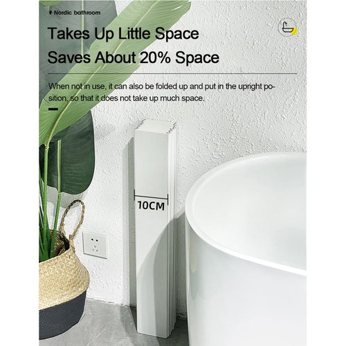 Adjustable Foldable Dust-Proof Bathtub Cover White,Waterproof Shutter Bathtub Tray & Laptop Desk 2 in 1 Fits Most Tubs,Modern Bath Tub Racks for Home (0.7Mx1.7M（2.3FTx5.58FT）, 0.24in Thick)
