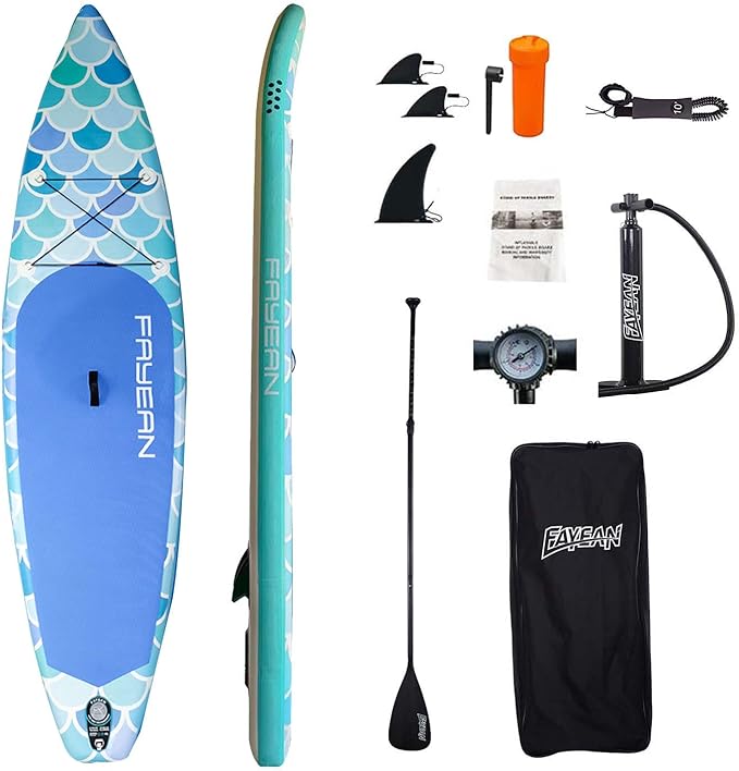 Inflatable Paddle Board,Extra Wide 10.6'/11' Stand Up Paddle Board with Sup Accessories,400lbs Capacity for Family with Sa...