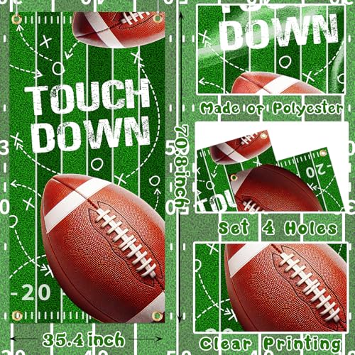 Football Banner Touchdown Banner Party Decorations Porch Sign Photo Booth Props Game Day Tailgate Party Decorations for Do...