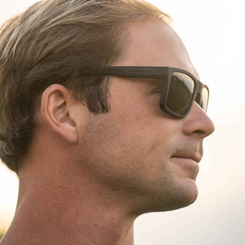 Magpul Rider Polarized Sunglasses Men's Premium Casual Sports Eyewear, Black Frame, Polarized Dark Gray Lens