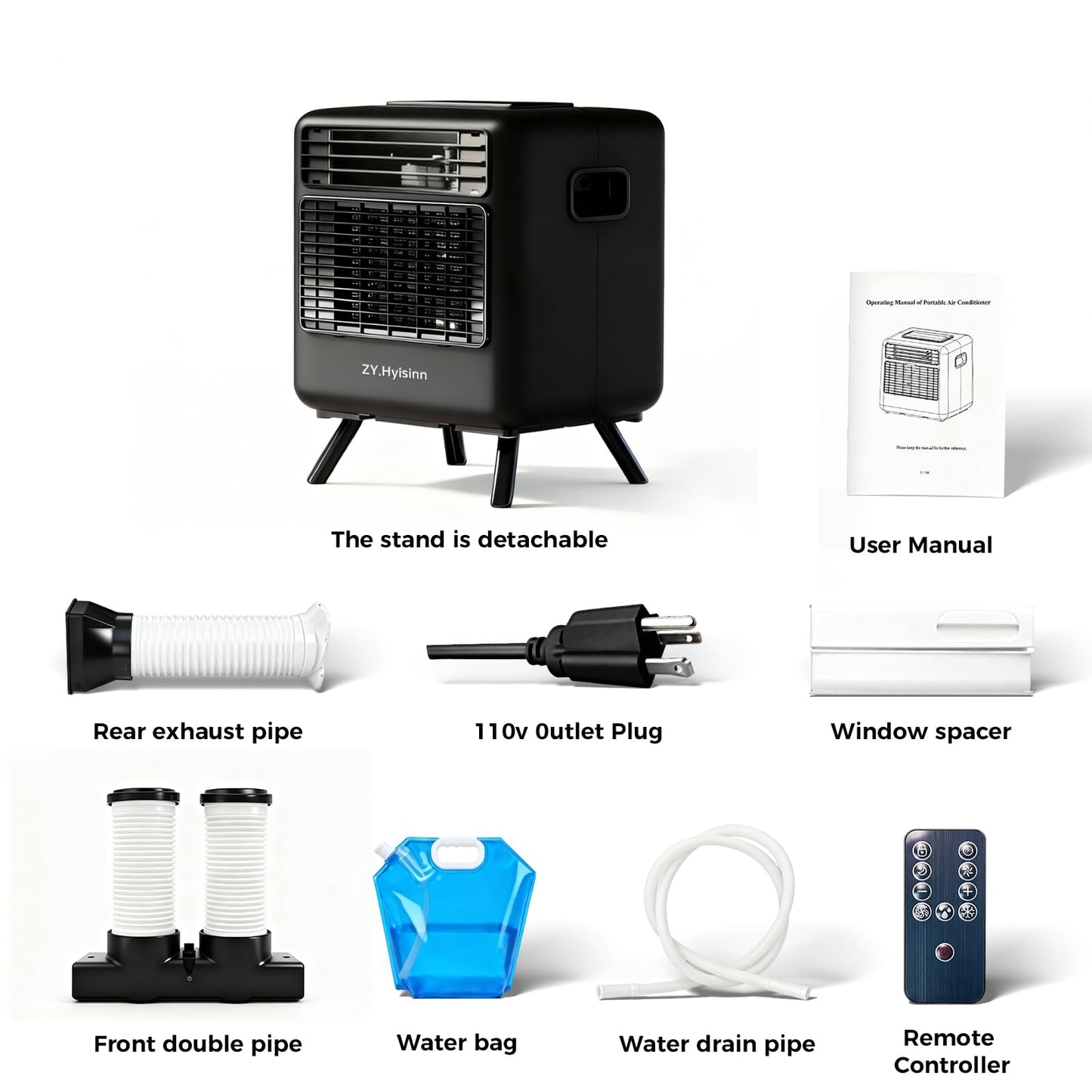 Portable Air Conditioner,3300BTU Tent Air Conditioner, Air Portable AC for Camping, Van Life, Tent, Outdoor