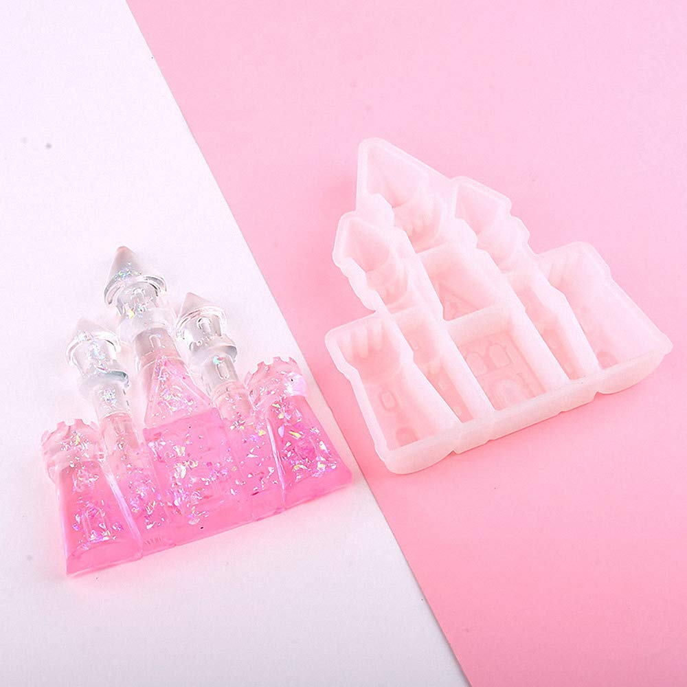 Castle Epoxy Resin Casting Molds Polymer Clay Silicone Molds for DIY Craft Project Chocolate Candy Soap Mold