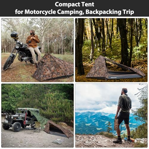 GEERTOP Ultralight Bivy Tent for 1 Person 3 Season Waterproof Single Person Backpacking Tent for Camping Hiking Backpack T...