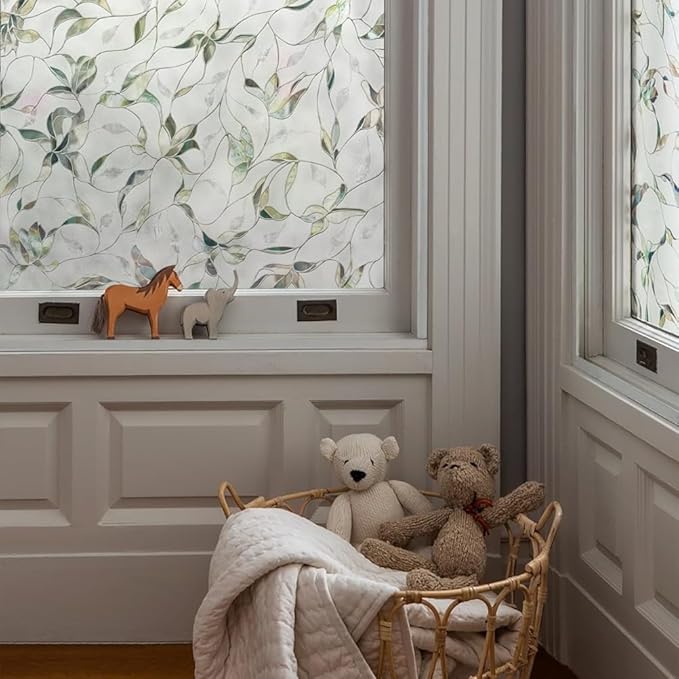 Artscape Flight | Privacy Window Film with Vibrant Colored Pattern | Non-Adhesive & UV Protection | Easy to Apply & Removable | 24 x 36 Inches | Made in USA