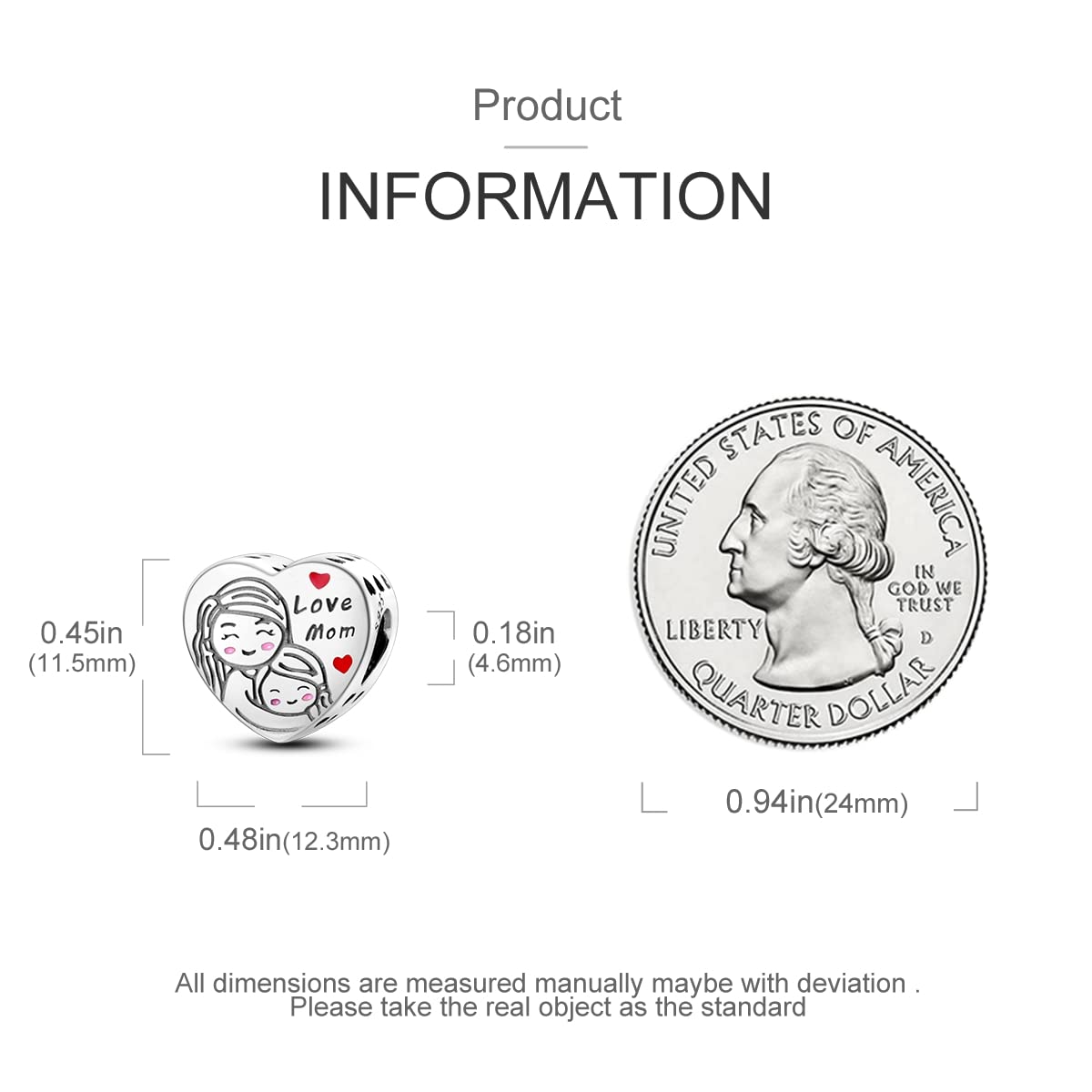 Parmuz 925 Sterling Silver Mom Charm For Bracelet Butterfly Love Heart Evil eye Cross Mother's Day Charms for woman Dangle Penda