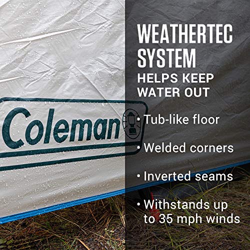 Coleman Cabin Camping Tent with Screened Porch, 4/6 Person Weatherproof Tent with Enclosed Screened Porch Option, Includes...