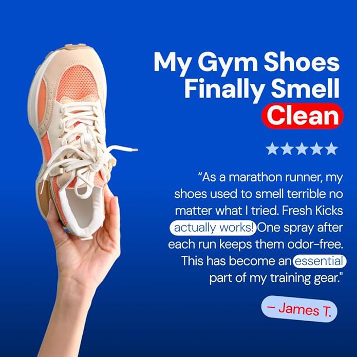 Shoe Deodorizer – Eliminate Smelly Shoes Fast – Strong Sneaker Odor Fighter – Long-Lasting Shoe Freshener Inserts for Gym Bags, Lockers, Closets & Sports Gear