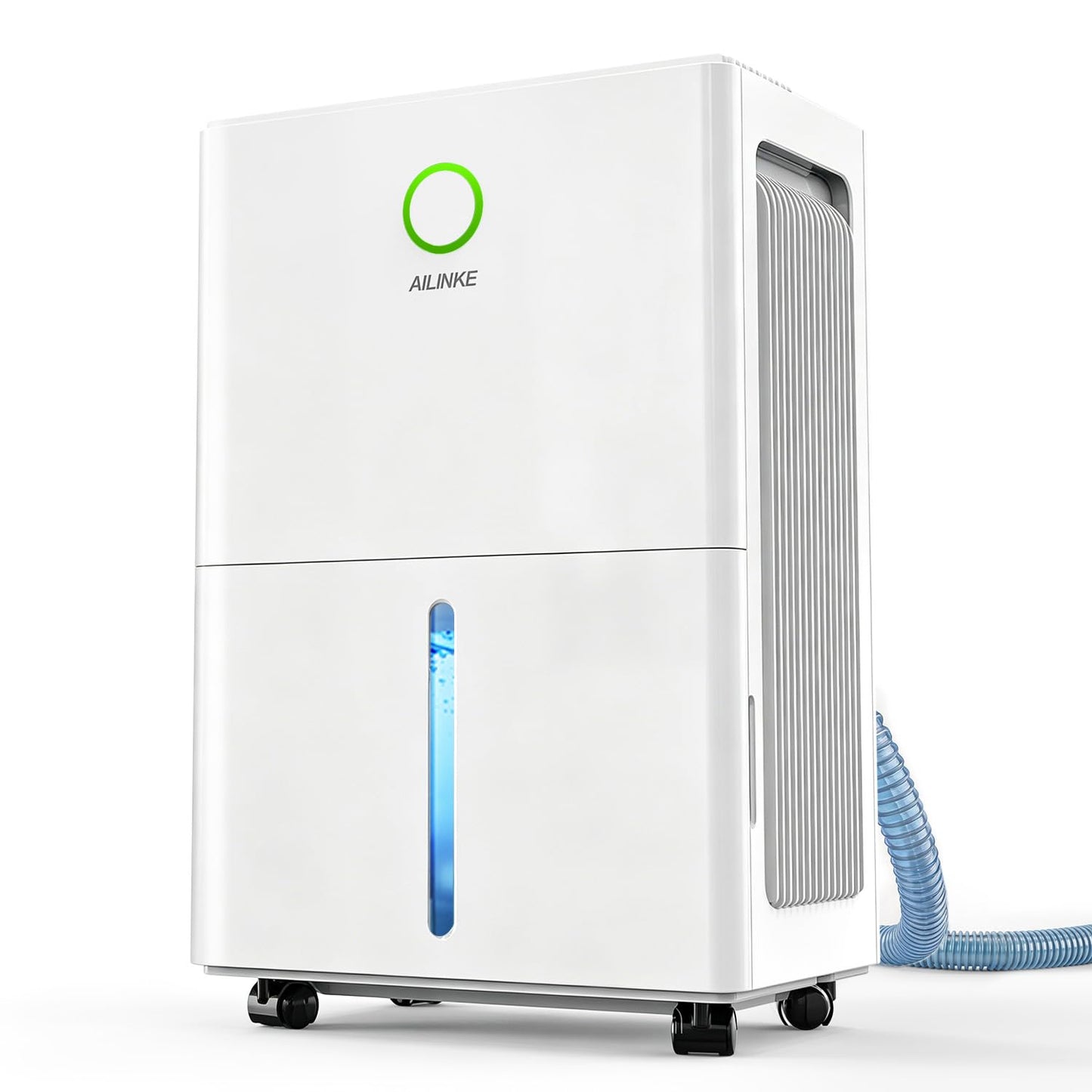 AILINKE Dehumidifier for Basement with Drain Hose, 30 Pint Dehumidifiers for Home up to 2000 sq ft, Dehumidifier for Bathroom with Auto Humidity Control, Dehumidifiers for Bedroom, 24H Timer, White