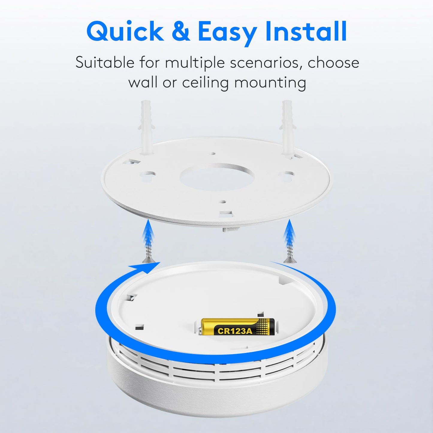 1-Pack Smoke Detector Carbon Monoxide Detector Combo 10 Year Battery, LCD Display & Visual Alerts, Smoke and CO Alarm for Home, Reliable Early Warning