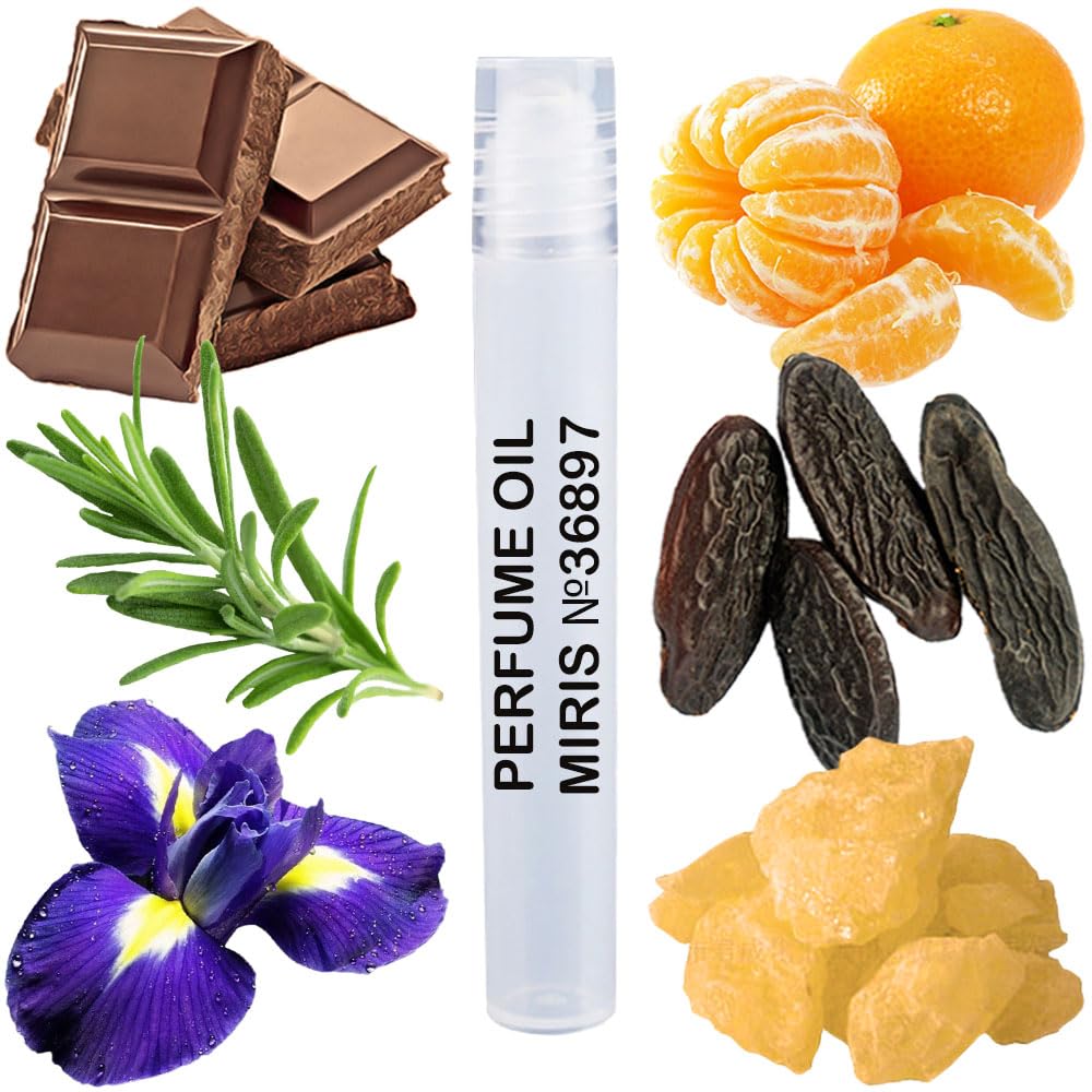 MIRIS No. 36897, Inspired by Amyris Homme, Long-Lasting Perfume Oil for Men Roll-On, Rollerball 0.34 Fl Oz / 10 ml