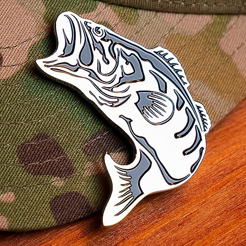 Bass Fish Hat Clip Bottle Opener - Angler's Delight Cap Accessory - Perfect for Fishing Adventures and Gifts