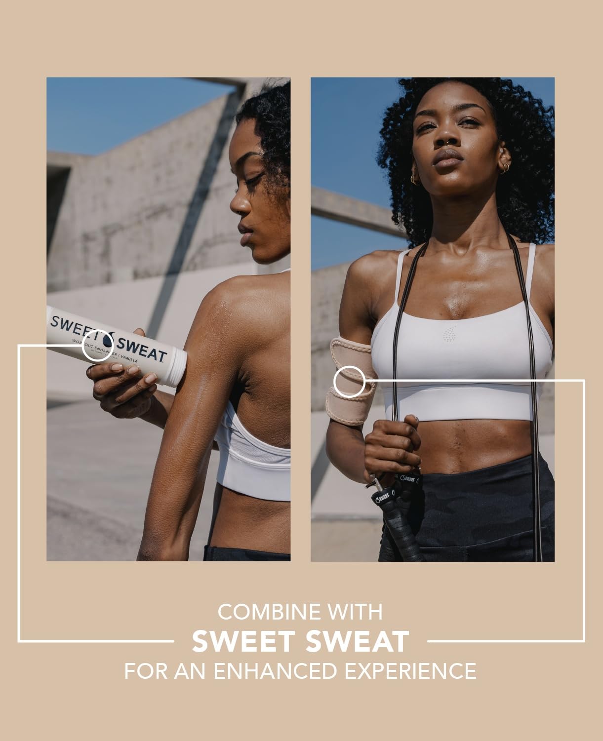 Sports Research Sweet Sweat Arm Trimmers for Men & Women | Increases Heat & Sweat Production to The Bicep Area (Stone, Large)