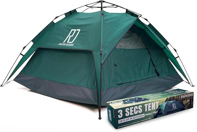 Reactive Outdoor Tent - 3 Second Tent - 3 Sec Instant Pop Up Tent - Easy and Quick Setup Camping Tent - 1 Person Setup Wat...