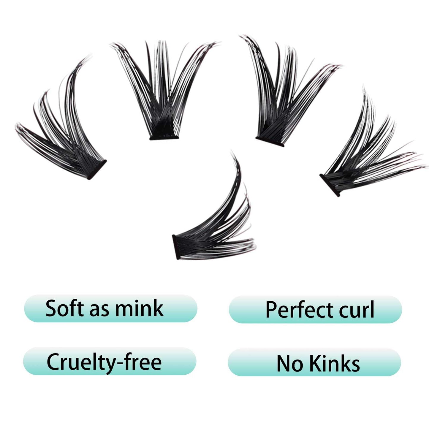 Individual Lashes 9-16mm Cluster Lashes D Curl Natural Look Mixed Tray 60D DIY Eyelash Extension Volume Lash Clusters Eyelashes