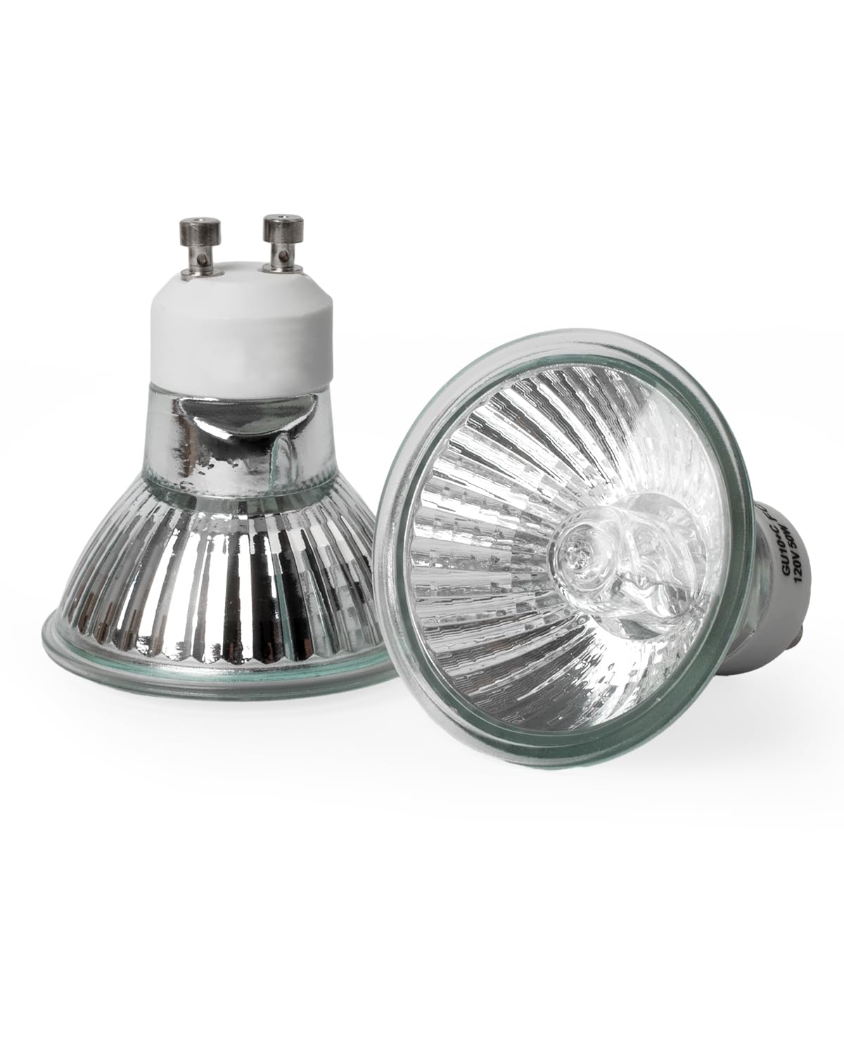 Elenhome 120v 50W GU10 Bulb for Candle Warmer Lamp, 2pcs gu10+c Dimmable 2800K Warm White Halogen Light Bulbs 2 pin, Wax Burner Light Bulb, Full Glass Cover Reflector Track & Recessed Light Bulbs