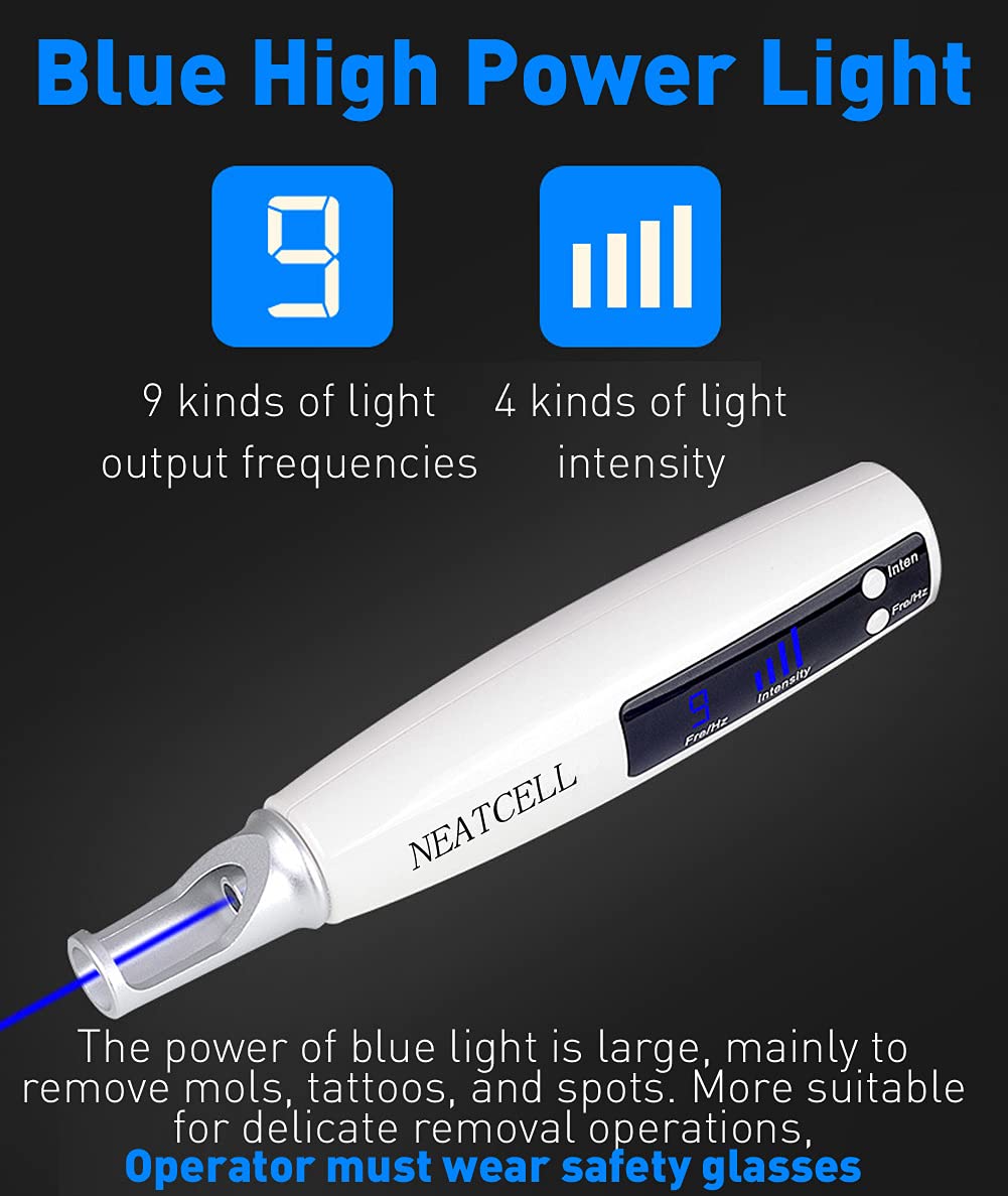 NEATCELL Rechargeable Blue Light Pen with Customer and Operator Glasses