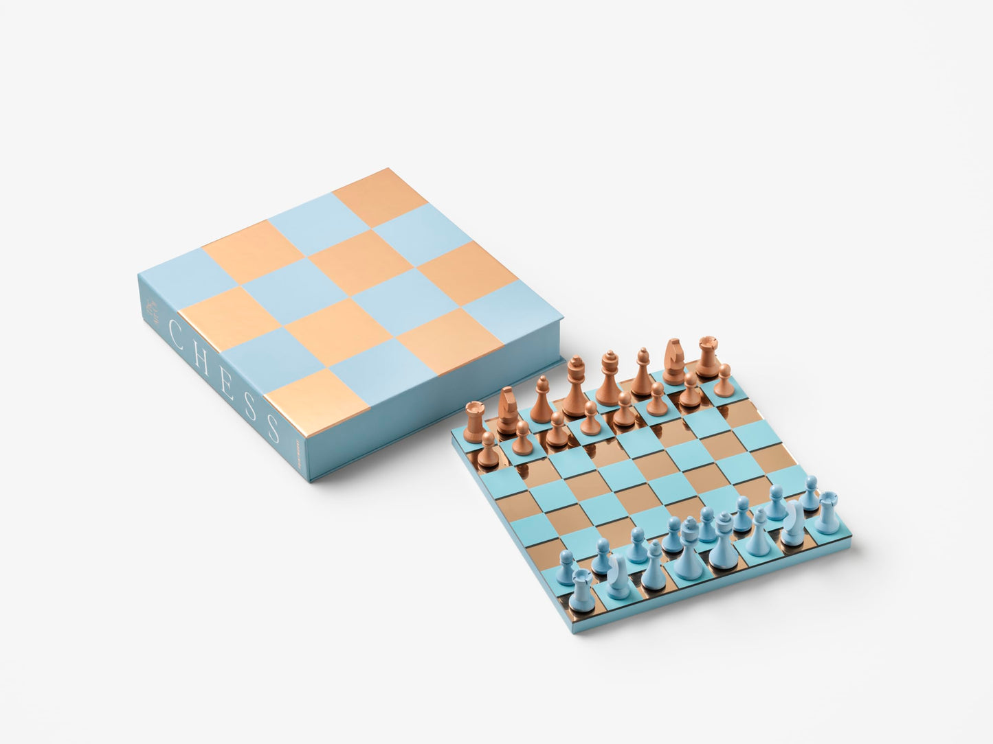 Classic - Art of Chess Mirror, Light Blue/Copper