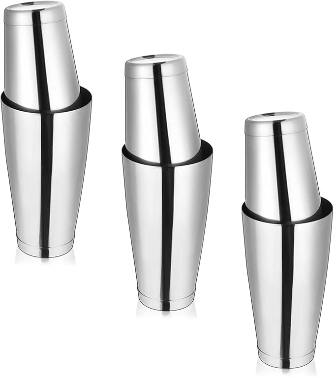 Hyuetrsa 6 Pcs Cocktail Shakers Professional Bar Shaker Boston Shaker Set Martini Shakers Drink Mixer Shake for Drink Mixi...