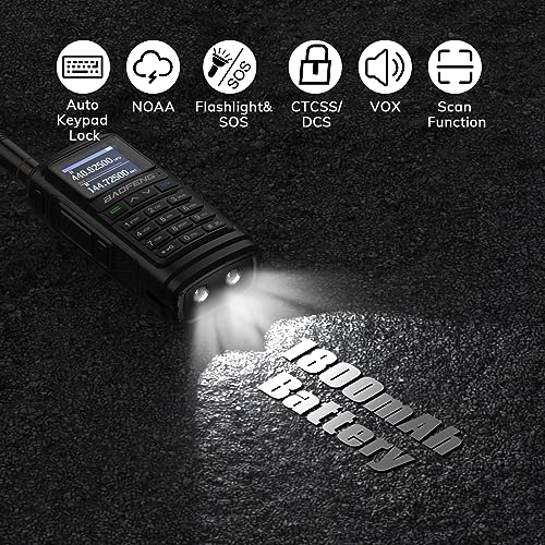 BAOFENG UV-17R Ham Radio Handheld, Dual Band Two Way Radio for Adult, UHF/VHF/NOAA/FM Receiver, 999 Channels, with 1800mAh...