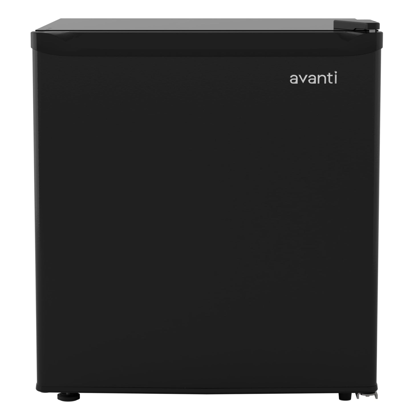 Avanti Mini Fridge 1.6 Cu. Ft. Compact Refrigerator for Dorm, Office & Bedroom, Chiller Compartment, Glass Shelf, Reversible Door with Automatic Defrost, ENERGY STAR, Black