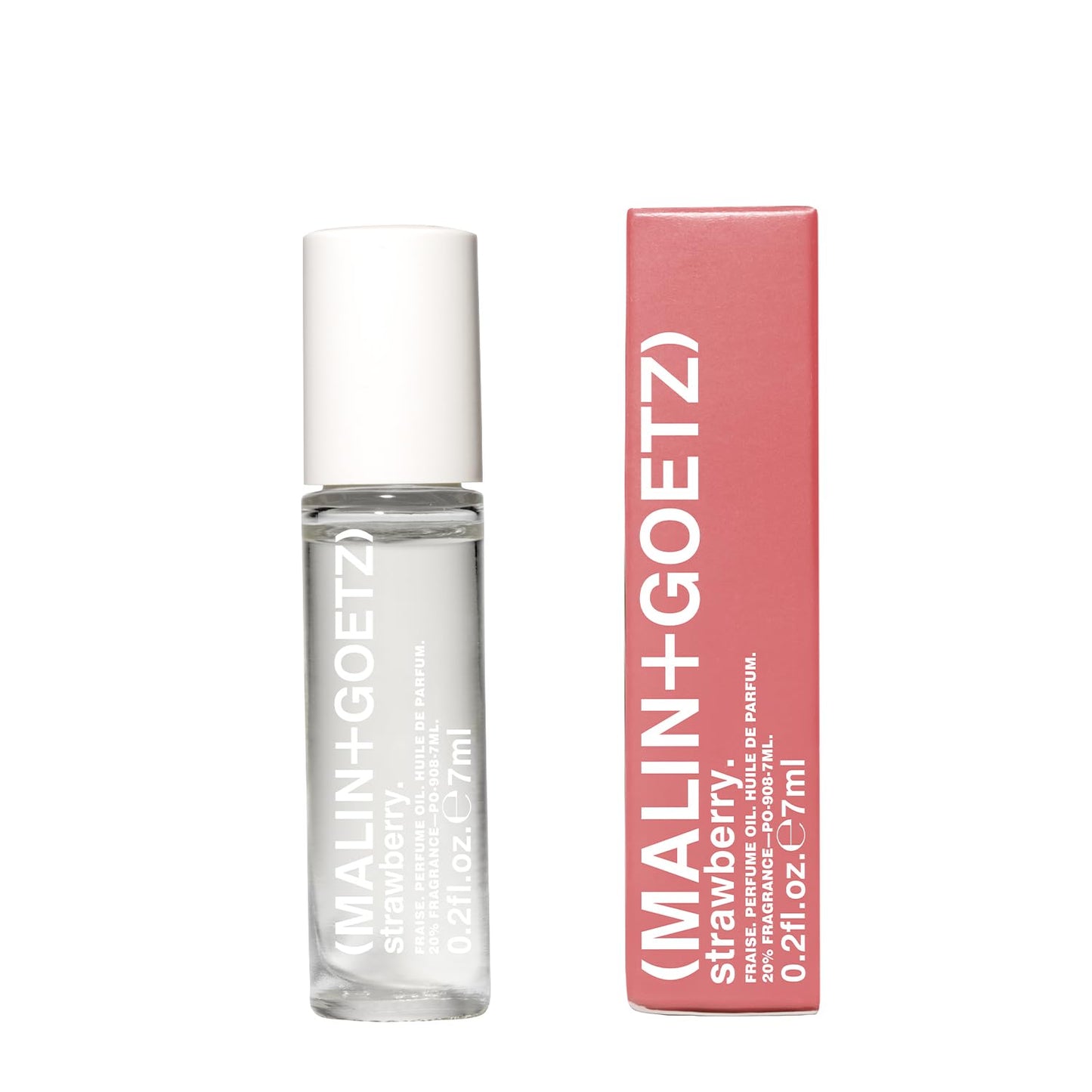 Malin + Goetz Strawberry Perfume Oil, 0.3 Fl. Oz. - Men & Women Garden Berry Scented Oil, Fragrance Oil, Roll On Mini Perfume Bo