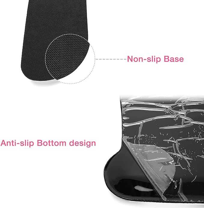 MOSISO Wrist Rest Support for Mouse Pad & Keyboard Set, Ergonomic Mousepad Non-Slip Base Home/Office Pain Relief & Easy Typing Cushion with Neoprene Cloth & Raised Memory Foam, Brown