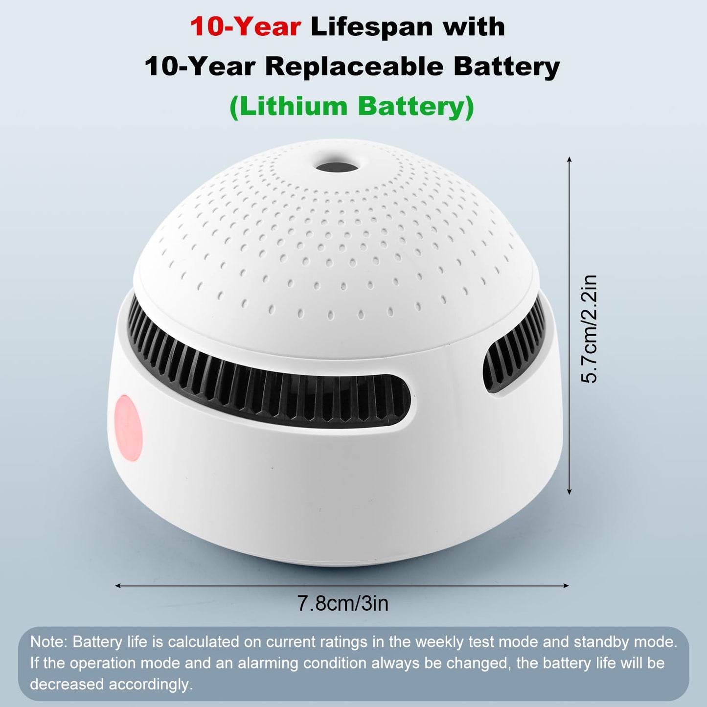 3-Pack Smart Smoke Detector,Wi-Fi Smoke Detector Fire Alarm with Smart Life App Notifications,10-Year Replaceable Battery,Mini Size for Home, RV