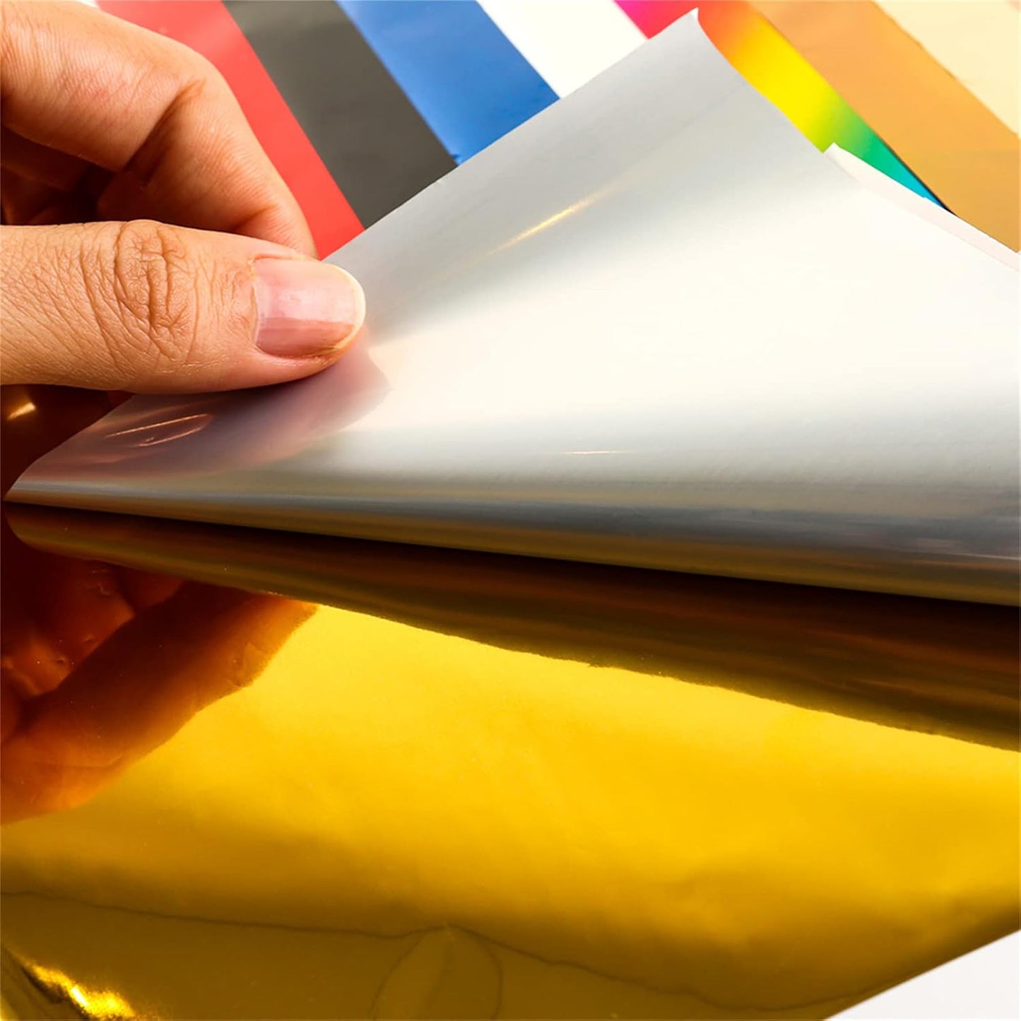 Briartw 20x29cm Hot Foil Paper 50 Sheets Pack Toner Reactive Foil Hot Stamping Foil Paper by Laser Printer and Laminator for Scrapbooking Craft Cardmaking DIY Album (Laser Gold, 100 Sheets)