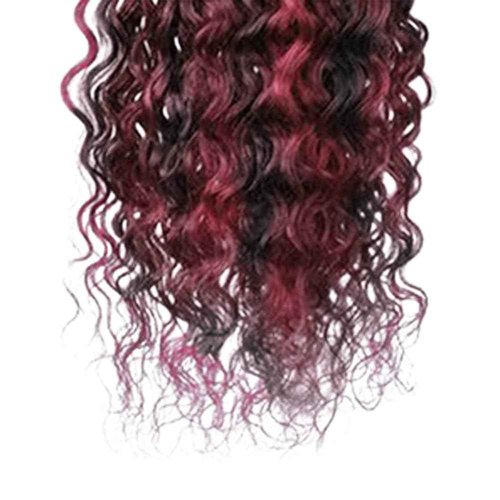 Habiliana Bundles Human Hair 16 18 20 Inch Jerry Curly Wave Burgundy P1B/99J Human Hair Bundles 11A Unprocessed Brazilian Virgin Quick Weave Hair Extensions for Black Women