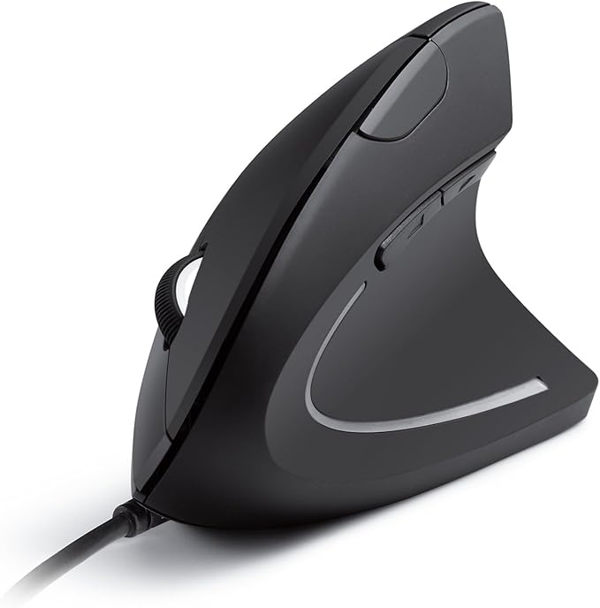 Anker USB Wired Vertical Mouse, Ergonomic Design Mouse for Computer and Laptop, 5 Buttons, 1000/1600 DPI, Optical Technolo...