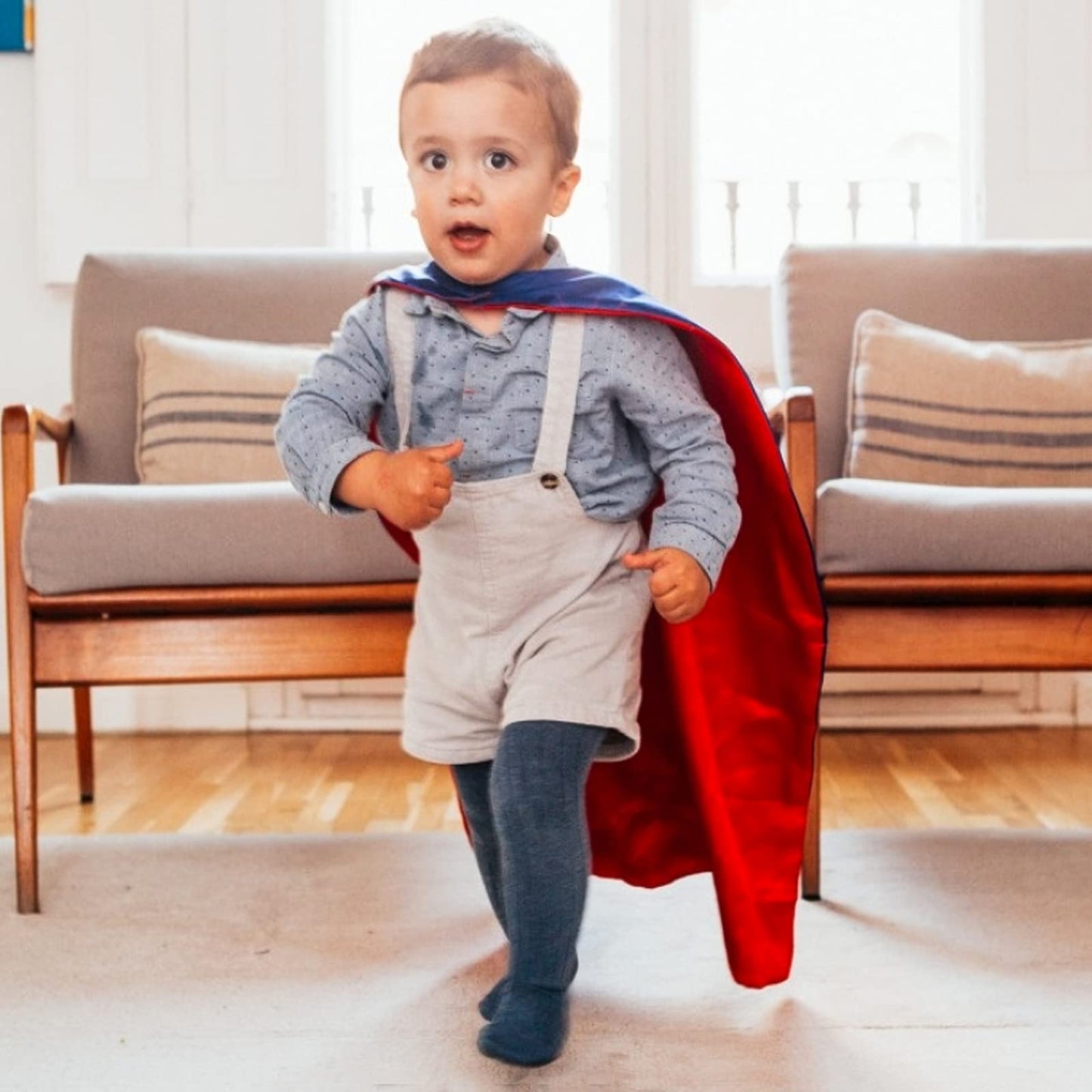 Evlatte Kids Superhero Cape and Mask, Festival Fancy Dress Superhero Costumes for Boys and Girls Dress up for Halloween Christmas Cosplay Birthday Party (Purple-Pink)
