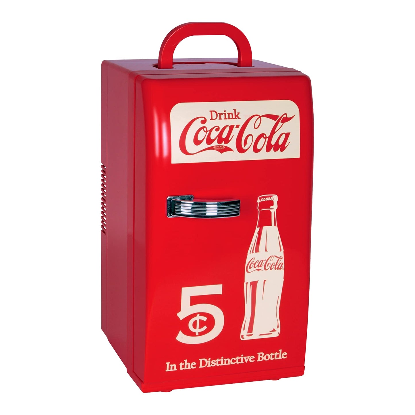 Coca Cola Mini Fridge - Refrigerator for Bedroom Office, Portable Table Top Beverage Cooler, 12V 110V Refrigerador For Drink, Soda, Wine, Use In Car, Dorm, Outdoor, Patio,18 Can