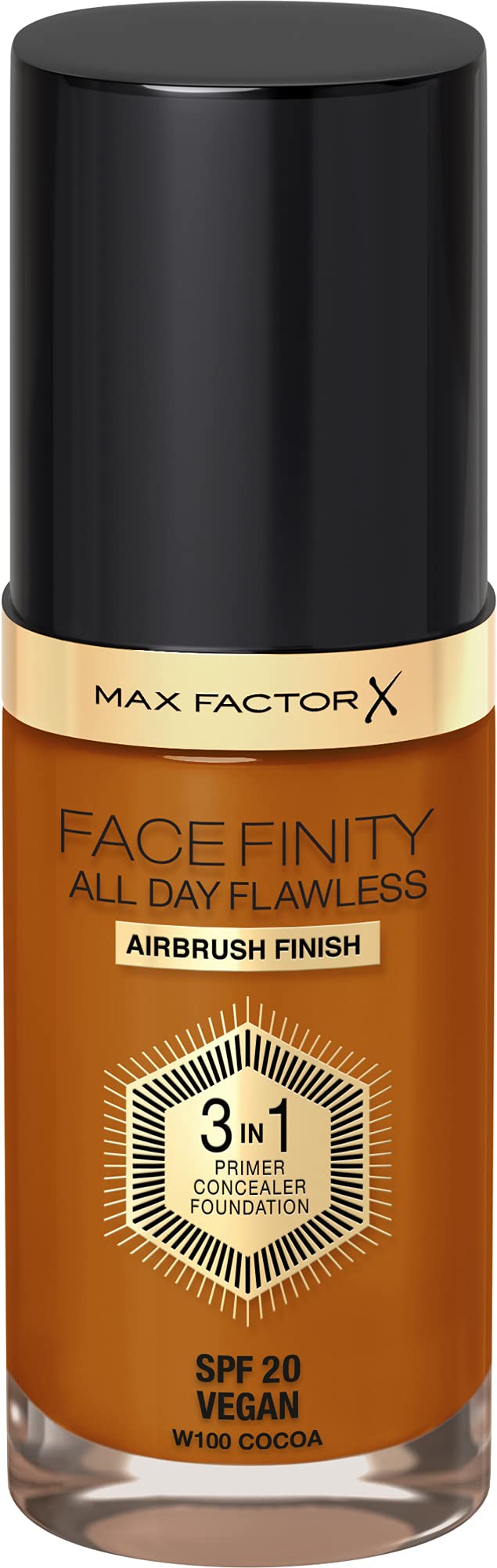 Max Factor Facefinity All Day Flawless 3 In 1 Foundation SPF 20, No. 100 Sun Tan