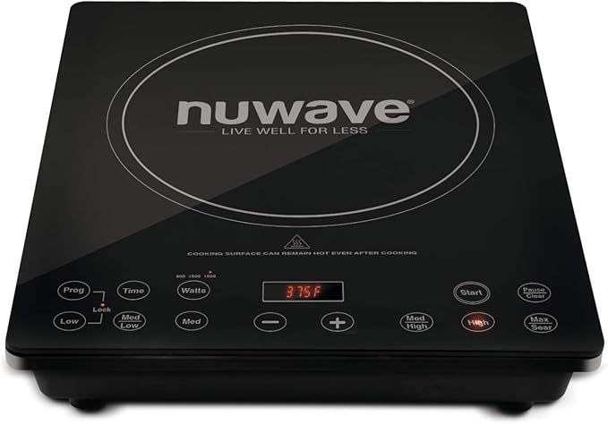 Nuwave Pro Chef Induction Cooktop, NSF-Certified, Commercial-Grade, Portable, Powerful 1800W, Large 8” Heating Coil, 94 Te...