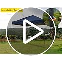 10x10 Pop Up Canopy Tent with 2 Sidewalls, Easy Up Canopy Upgraded Outdoor Party Sun Shade Tent Portable Gazebo for Beach ...