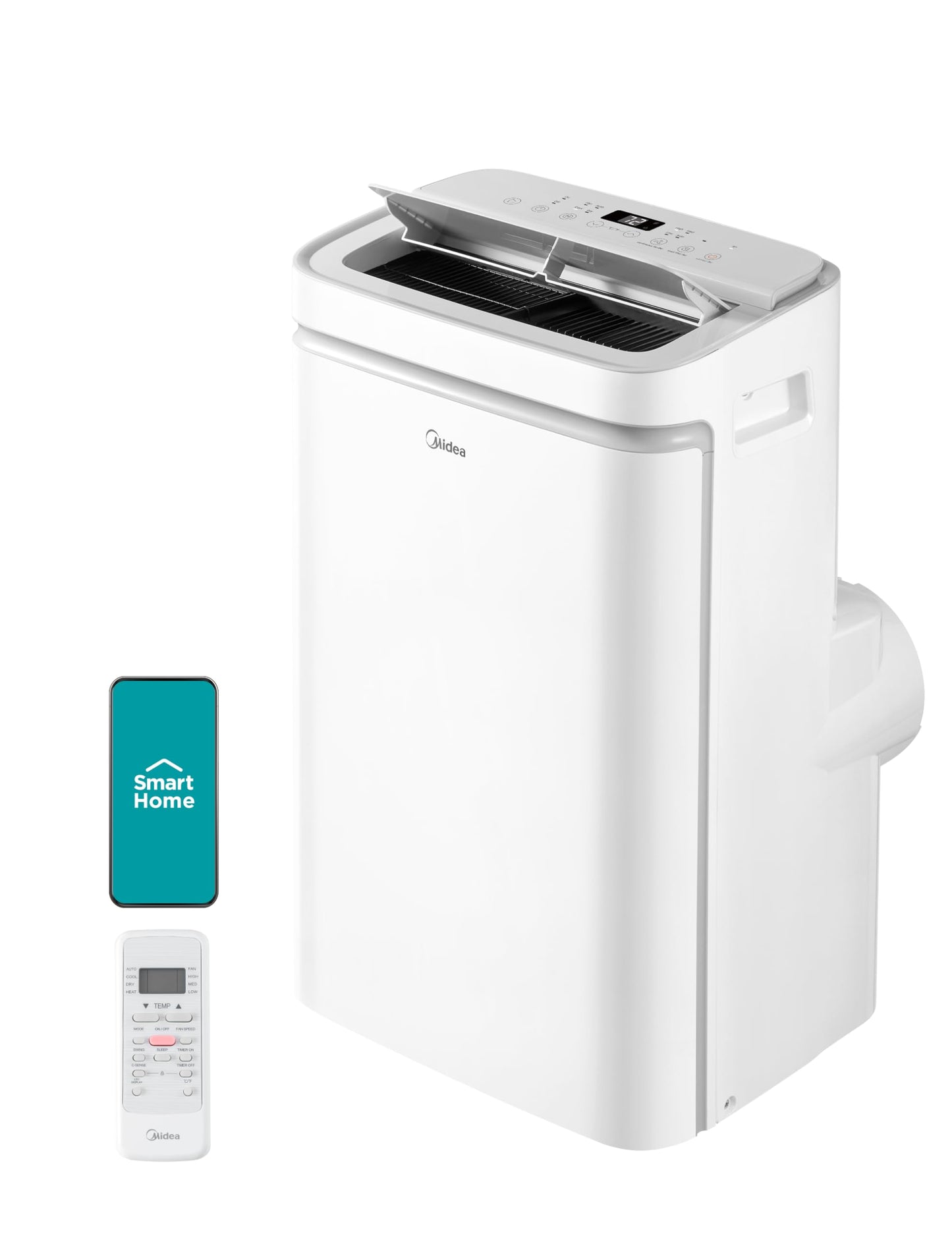 Midea 12,000 BTU ASHRAE (8,000 BTU DOE/SACC) Inverter Portable Air Conditioner, Cools up to 350 Sq.Ft., with Dehumidifier & Fan mode, Control with Remote, Amazon Alexa & Google Assistant, 2026 NEW
