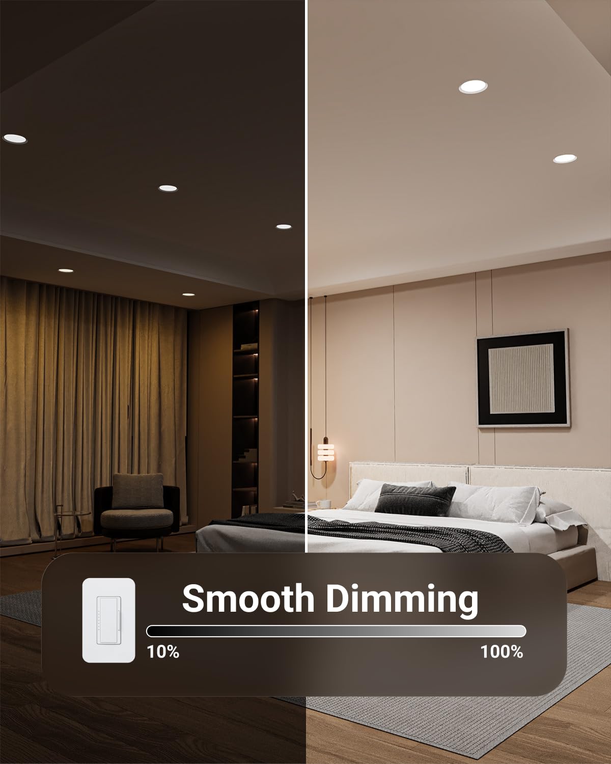 Sunco 12 Pack 6 Inch LED Recessed Light, Ceiling Canless Recessed Lights, Baffle Trim, 850 LM, 14W, Selectable CCT 2700K/3000K/4000K/5000K/6000K, Dimmable with Junction Box